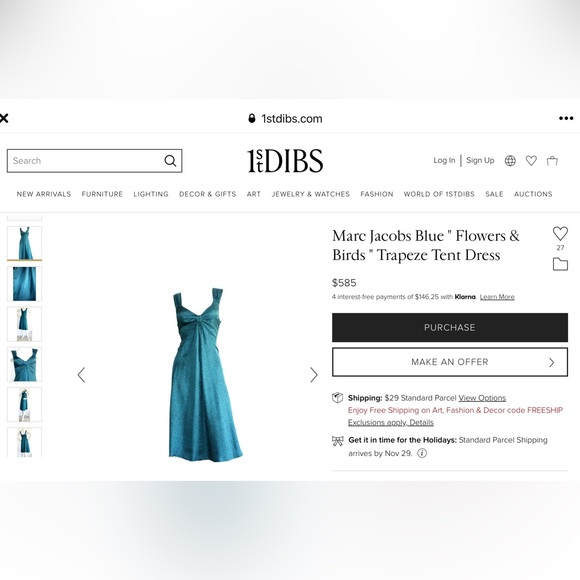 Marc Jacobs Silk ‘Flowers and Birds’ Trapeze Dress - Picture 10 of 10